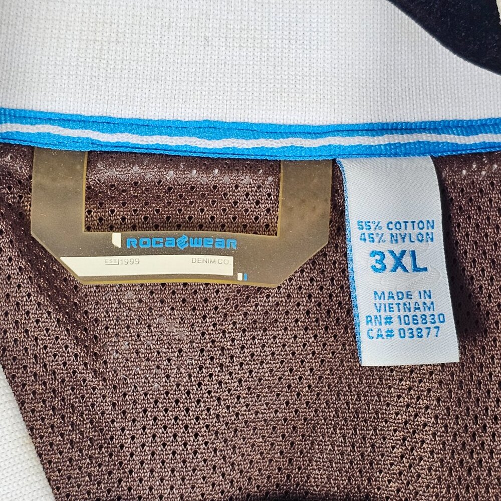 Rocawewar Y2K Hip Hop Rap Mens 3XL Long Sleeve Brown Snap Jacket - Picture 9 of 12